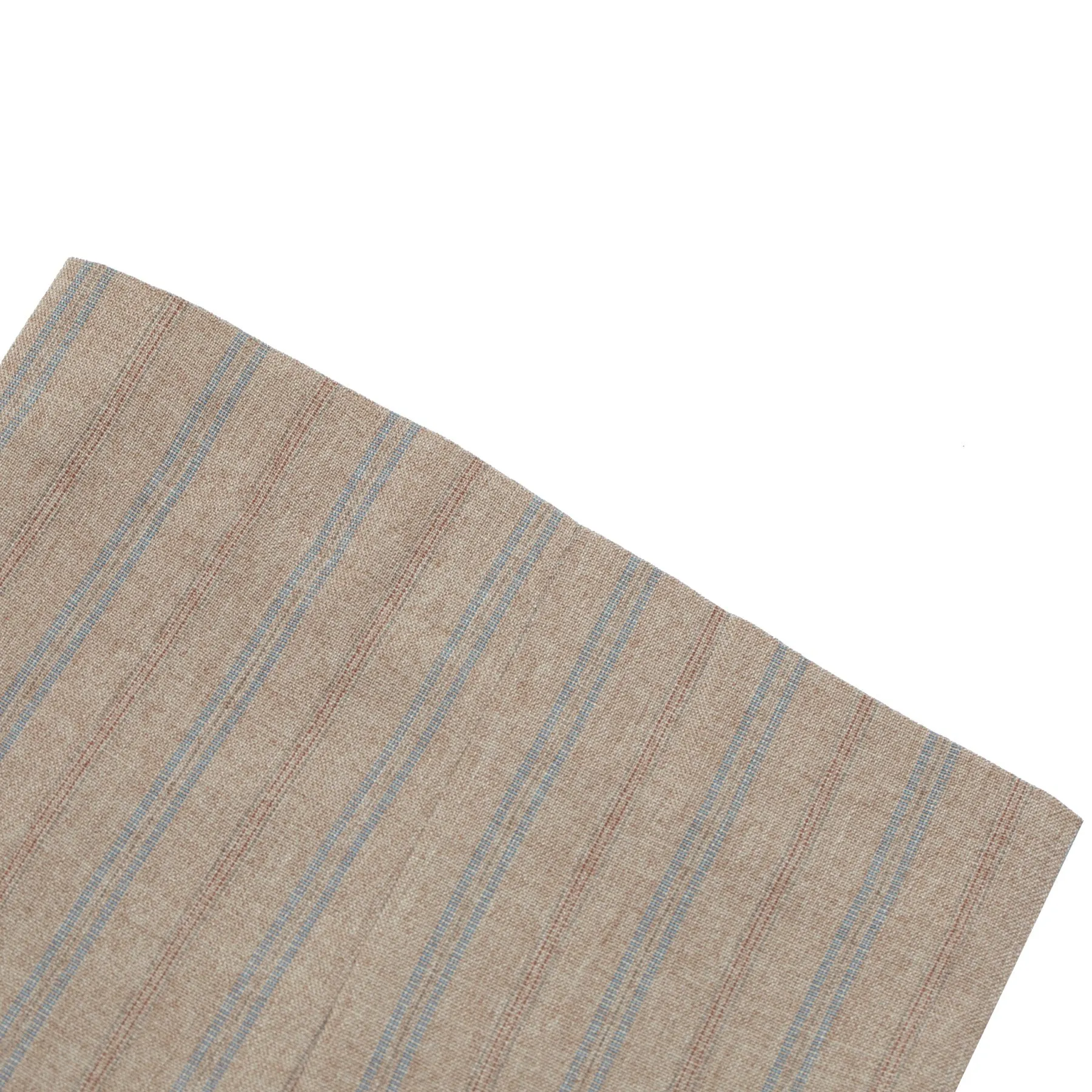 70s, Linen-Wool Blend, Pinstripe Weave, Extended Tab Closure