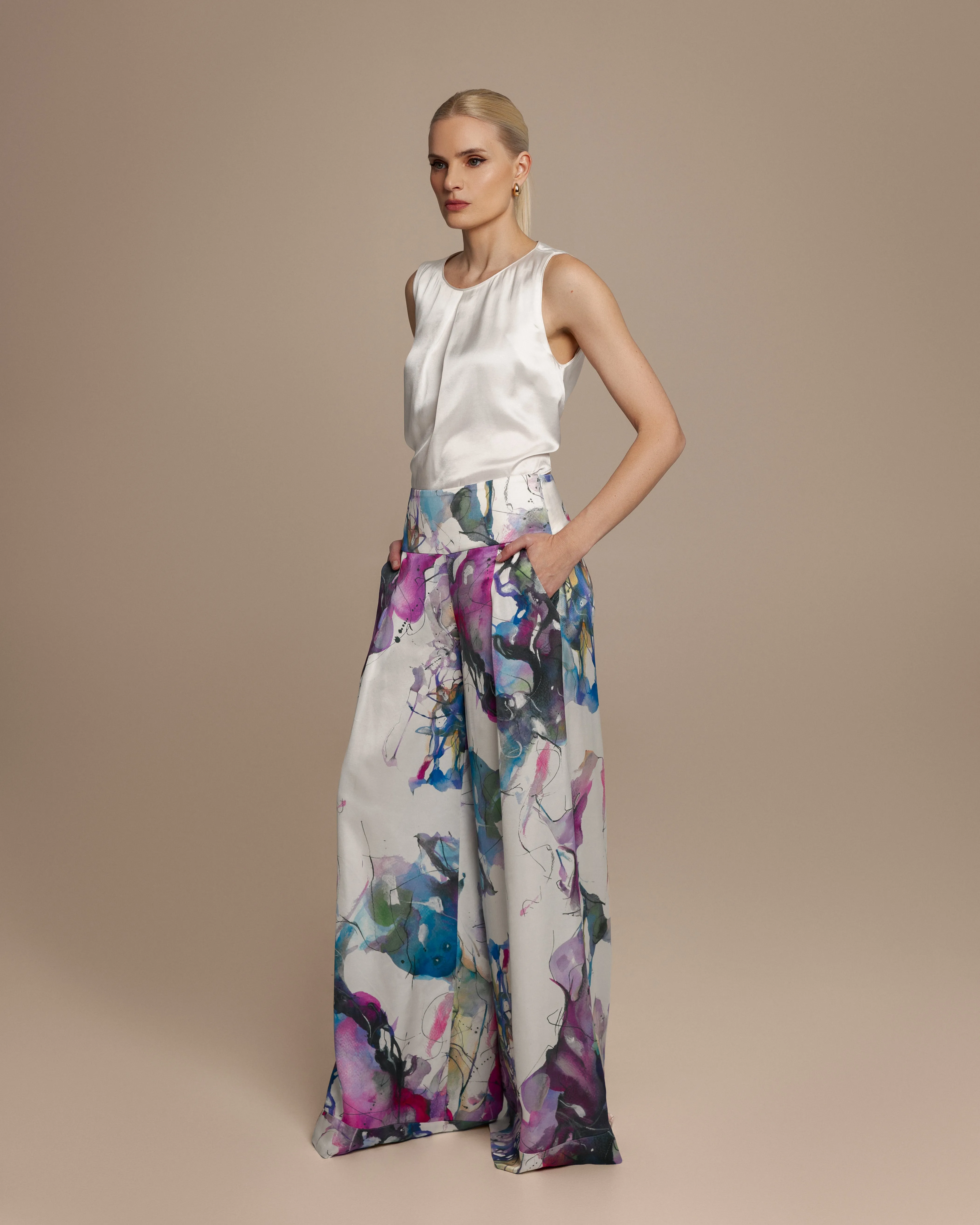 Avery Abstract Palazzo Pants