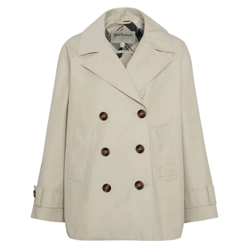 Barbour Maisy Ladies Showerproof Jacket - Light Sand/Safari Tartan