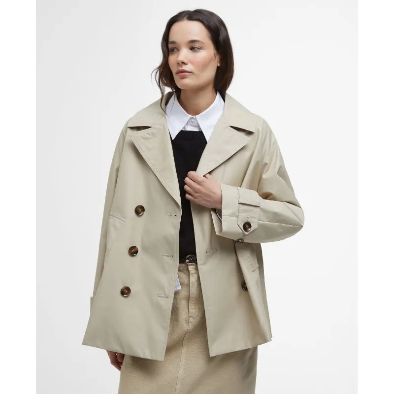 Barbour Maisy Ladies Showerproof Jacket - Light Sand/Safari Tartan