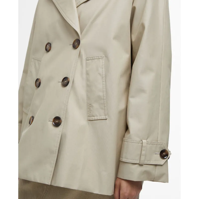 Barbour Maisy Ladies Showerproof Jacket - Light Sand/Safari Tartan