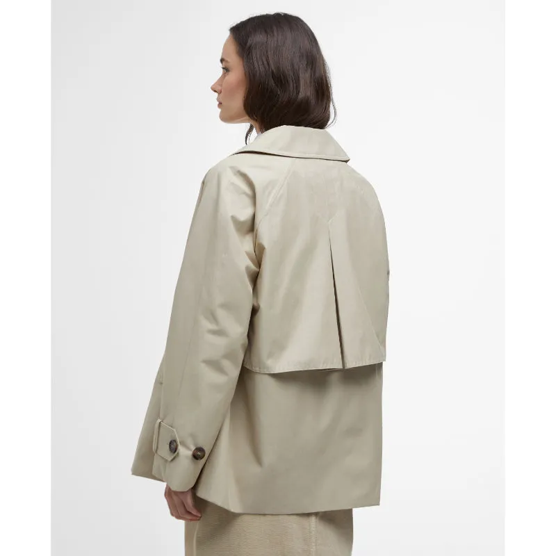 Barbour Maisy Ladies Showerproof Jacket - Light Sand/Safari Tartan