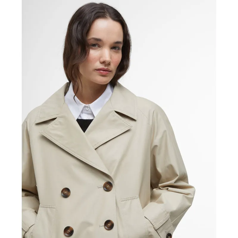Barbour Maisy Ladies Showerproof Jacket - Light Sand/Safari Tartan