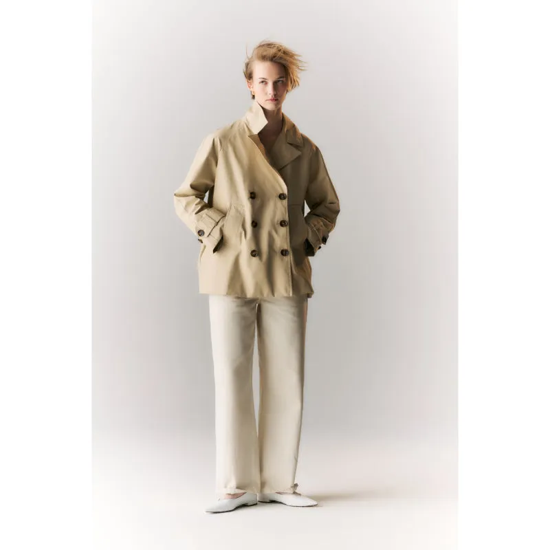 Barbour Maisy Ladies Showerproof Jacket - Light Sand/Safari Tartan