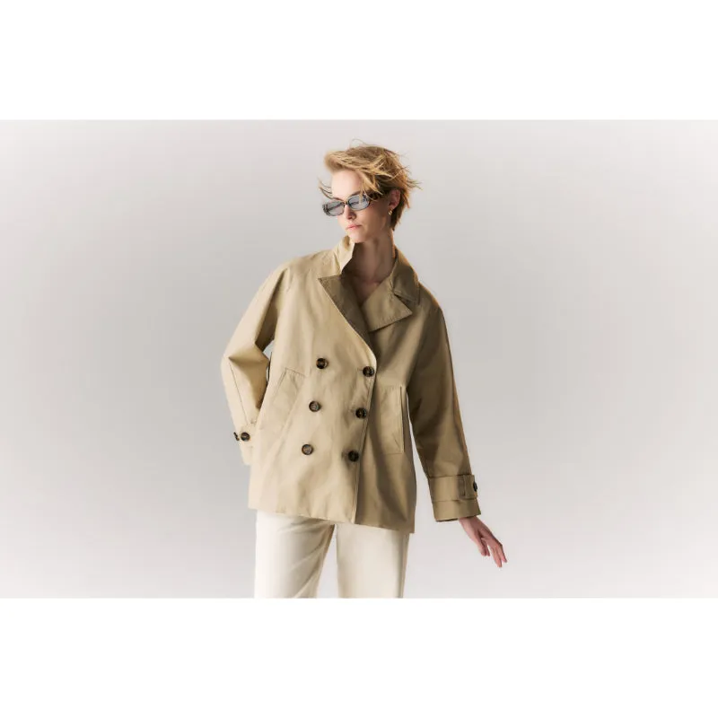 Barbour Maisy Ladies Showerproof Jacket - Light Sand/Safari Tartan