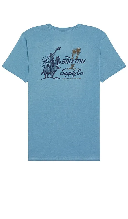 Brixton Austin Short Sleeve Tailored Tee in Blue