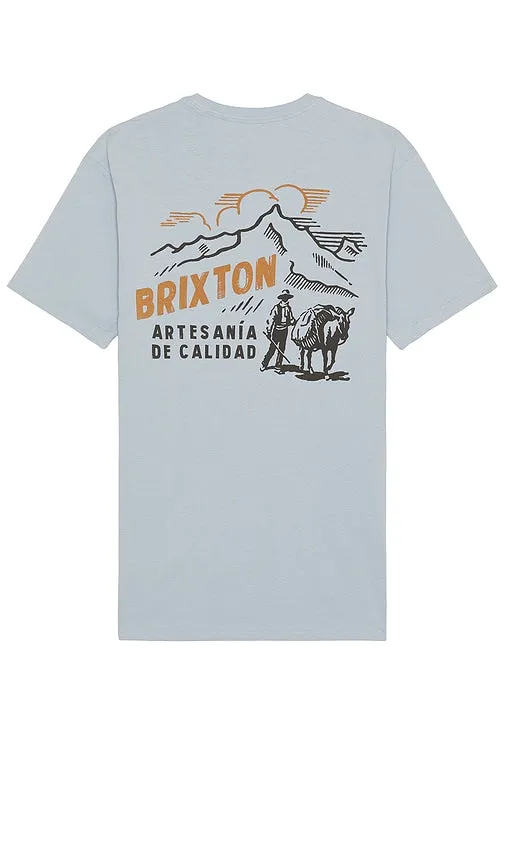 Brixton Harvester Short Sleeve Tailored Tee in Blue
