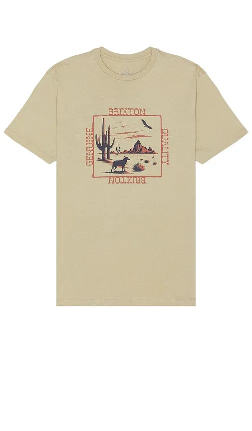 Brixton Prescott Short Sleeve Tailored Tee in Beige