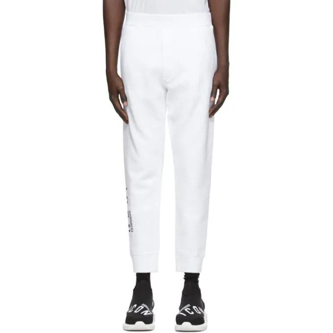 Dsquared2 White Ski-Fit Icon Lounge Pants