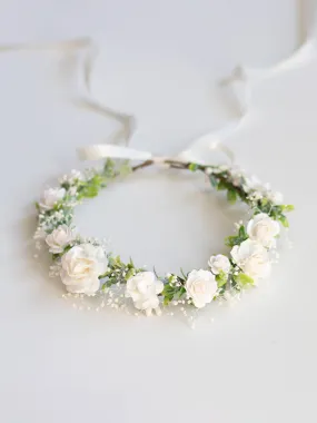 Elsie flower crown - ivory