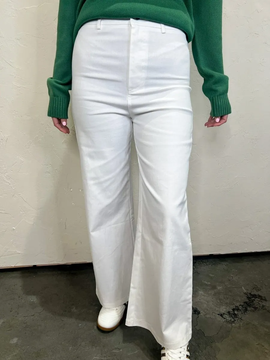 Fling High-Waisted Pants - White