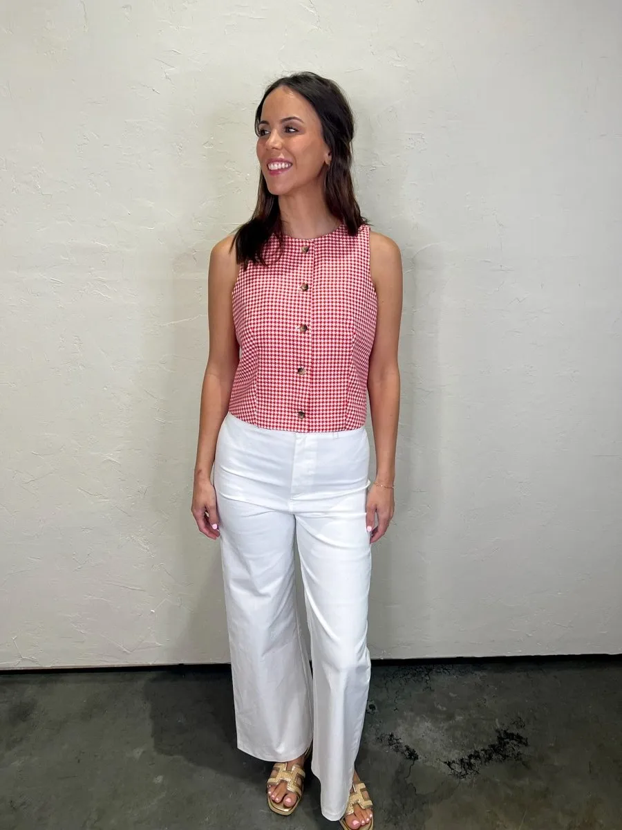 Fling High-Waisted Pants - White