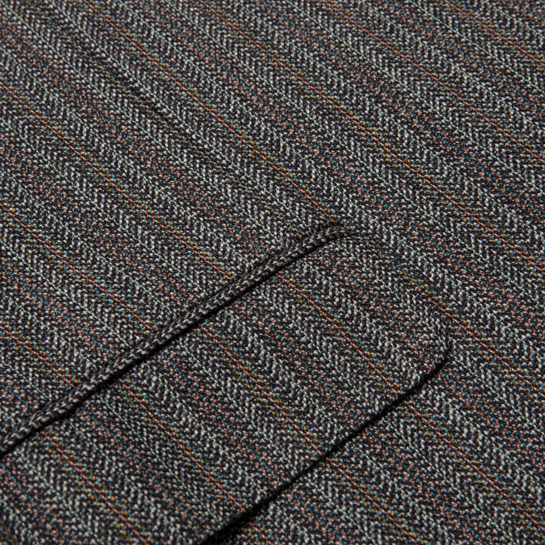 Gledhill Pure New Wool Multi-Stripe Herringbone Weave Blazer