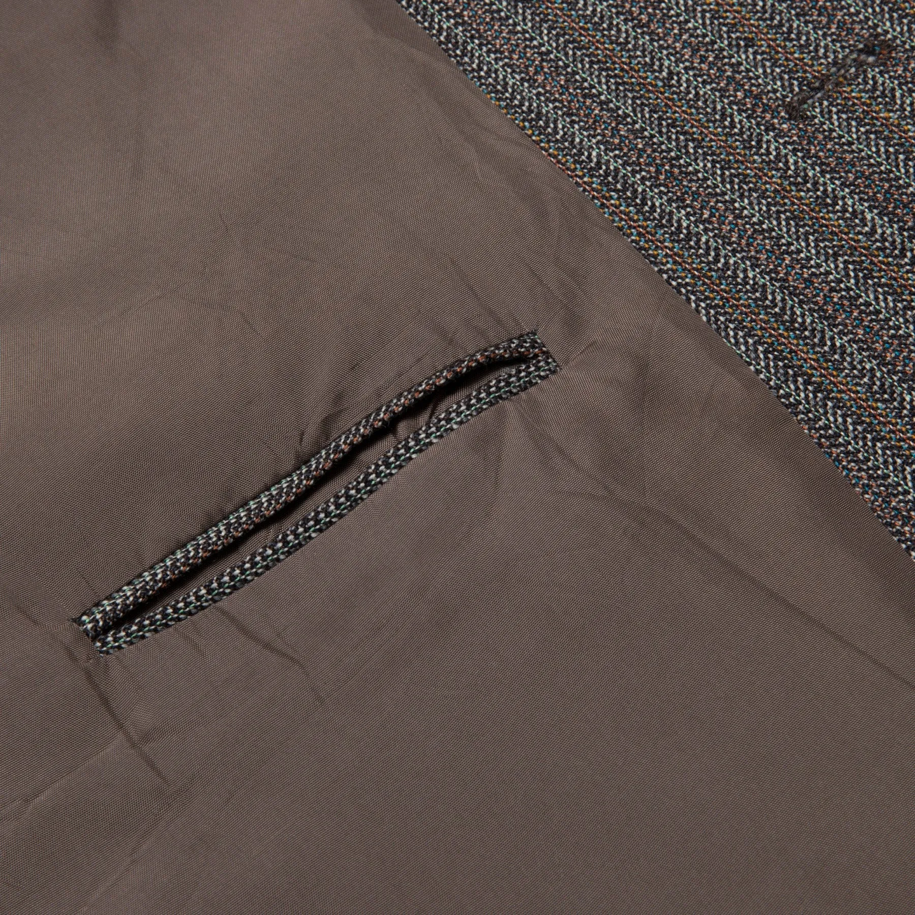 Gledhill Pure New Wool Multi-Stripe Herringbone Weave Blazer