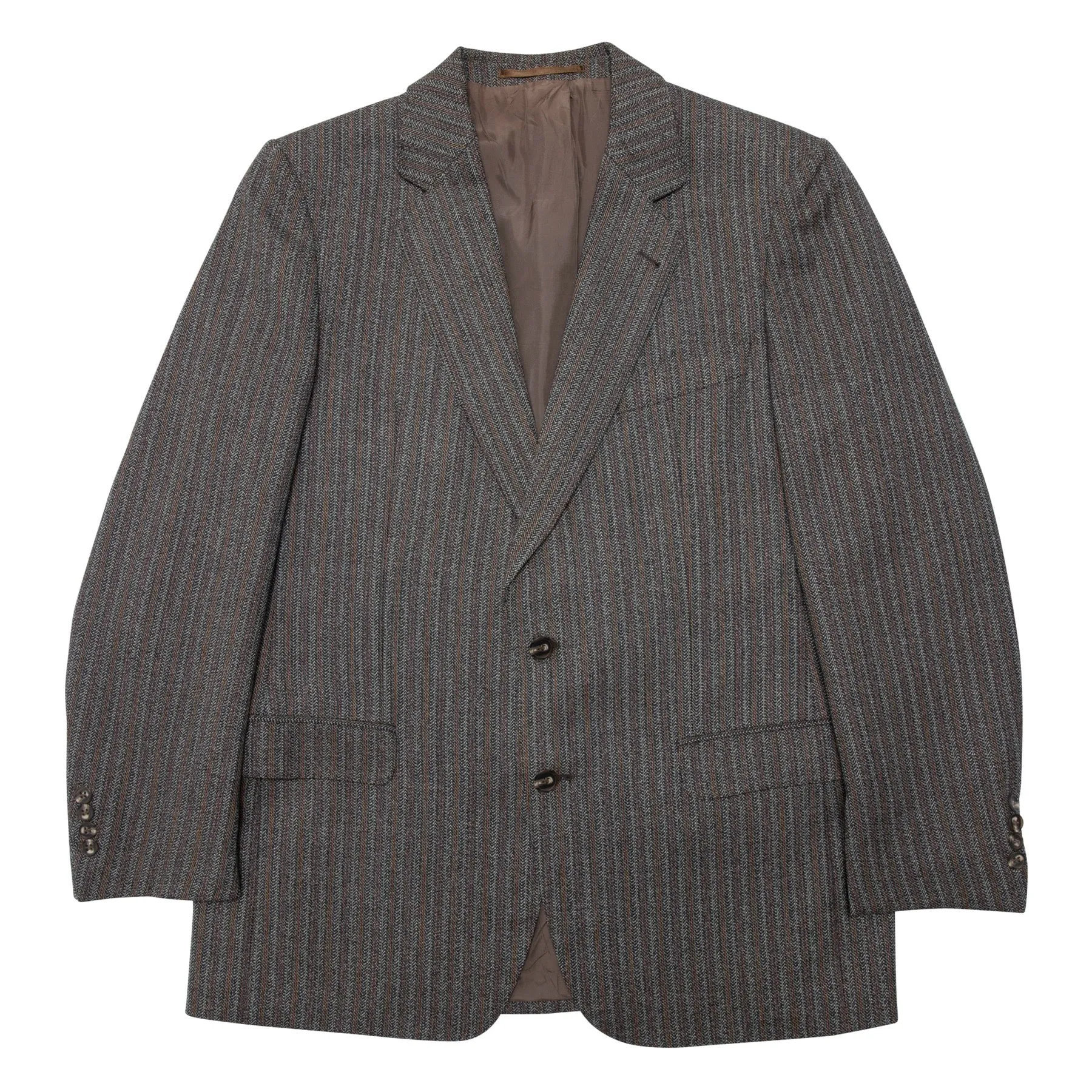Gledhill Pure New Wool Multi-Stripe Herringbone Weave Blazer