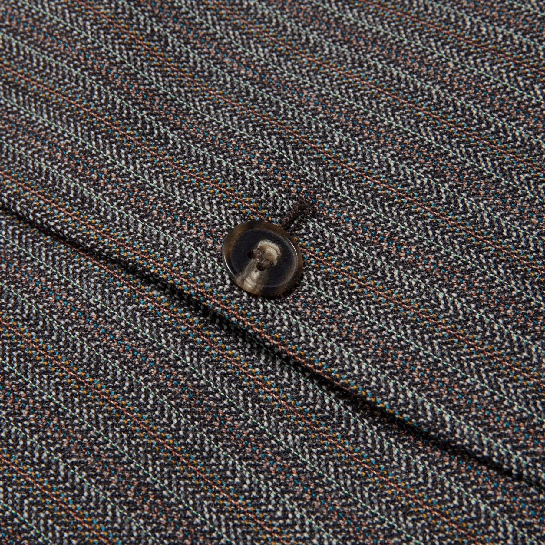 Gledhill Pure New Wool Multi-Stripe Herringbone Weave Blazer