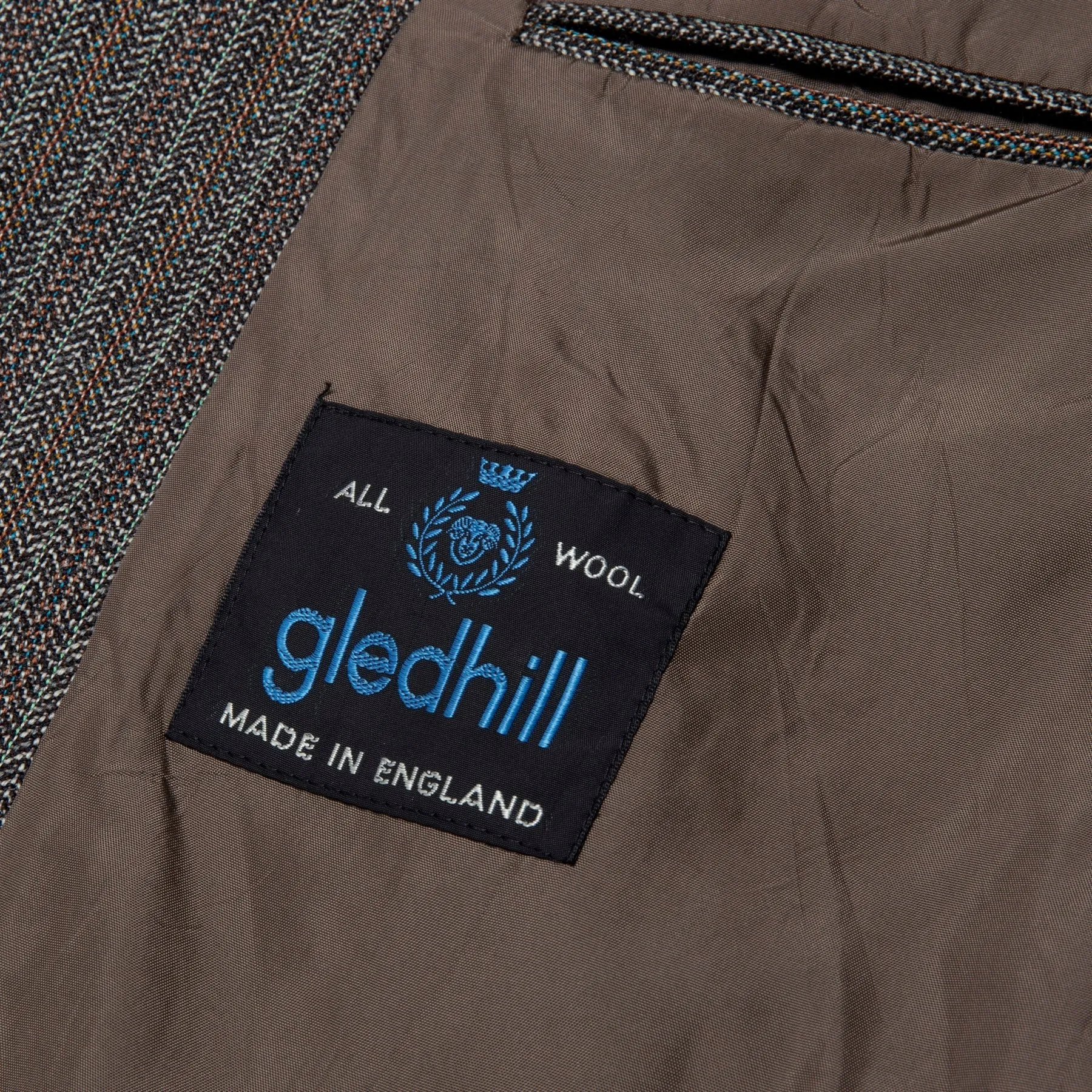 Gledhill Pure New Wool Multi-Stripe Herringbone Weave Blazer