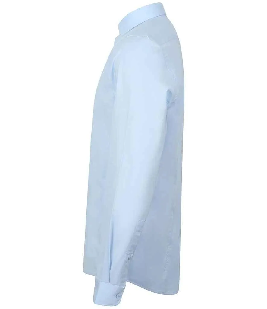 Henbury Long Sleeve Stretch Poplin Shirt