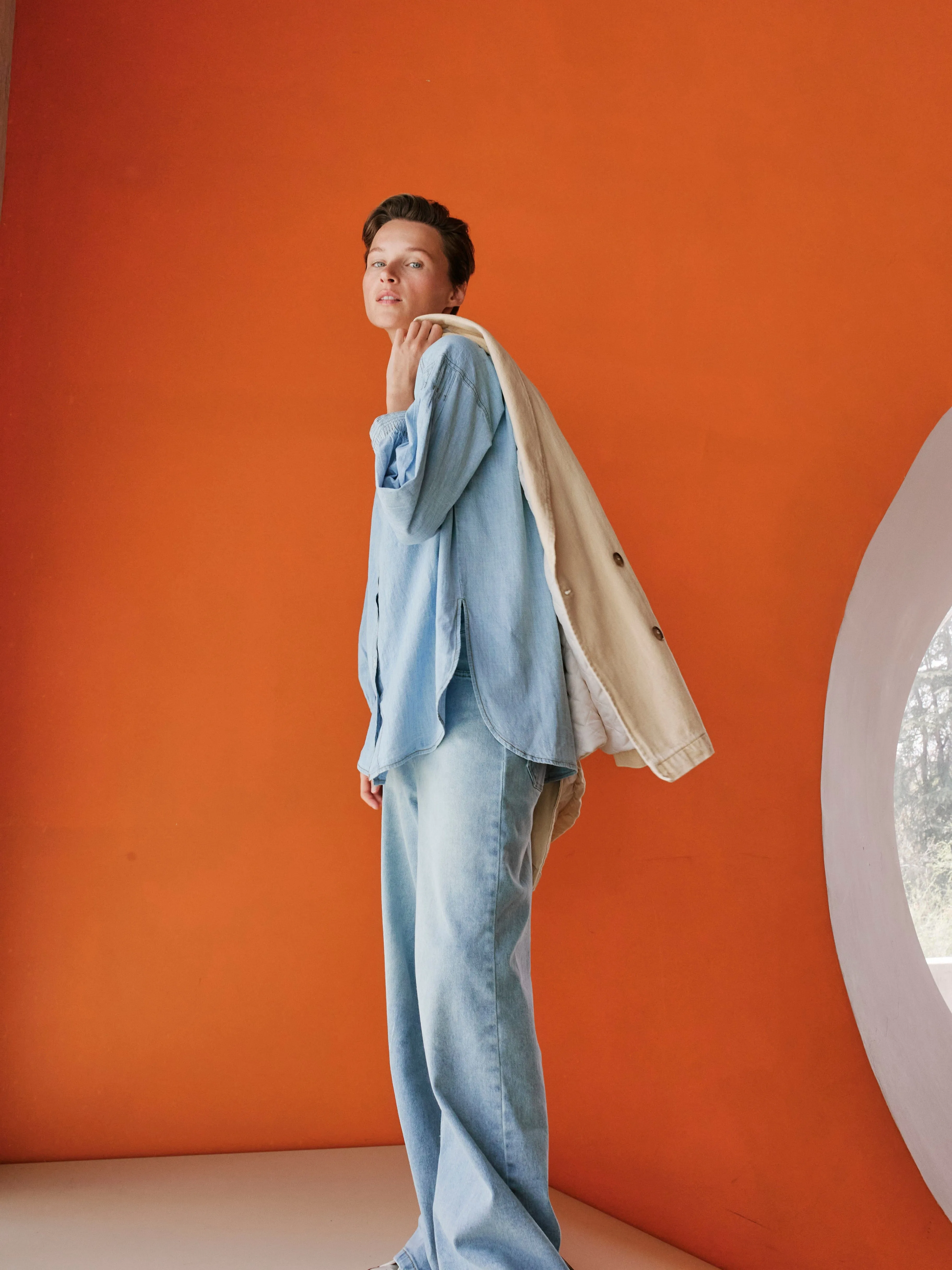Indi & Cold Wide Leg Denim Pant