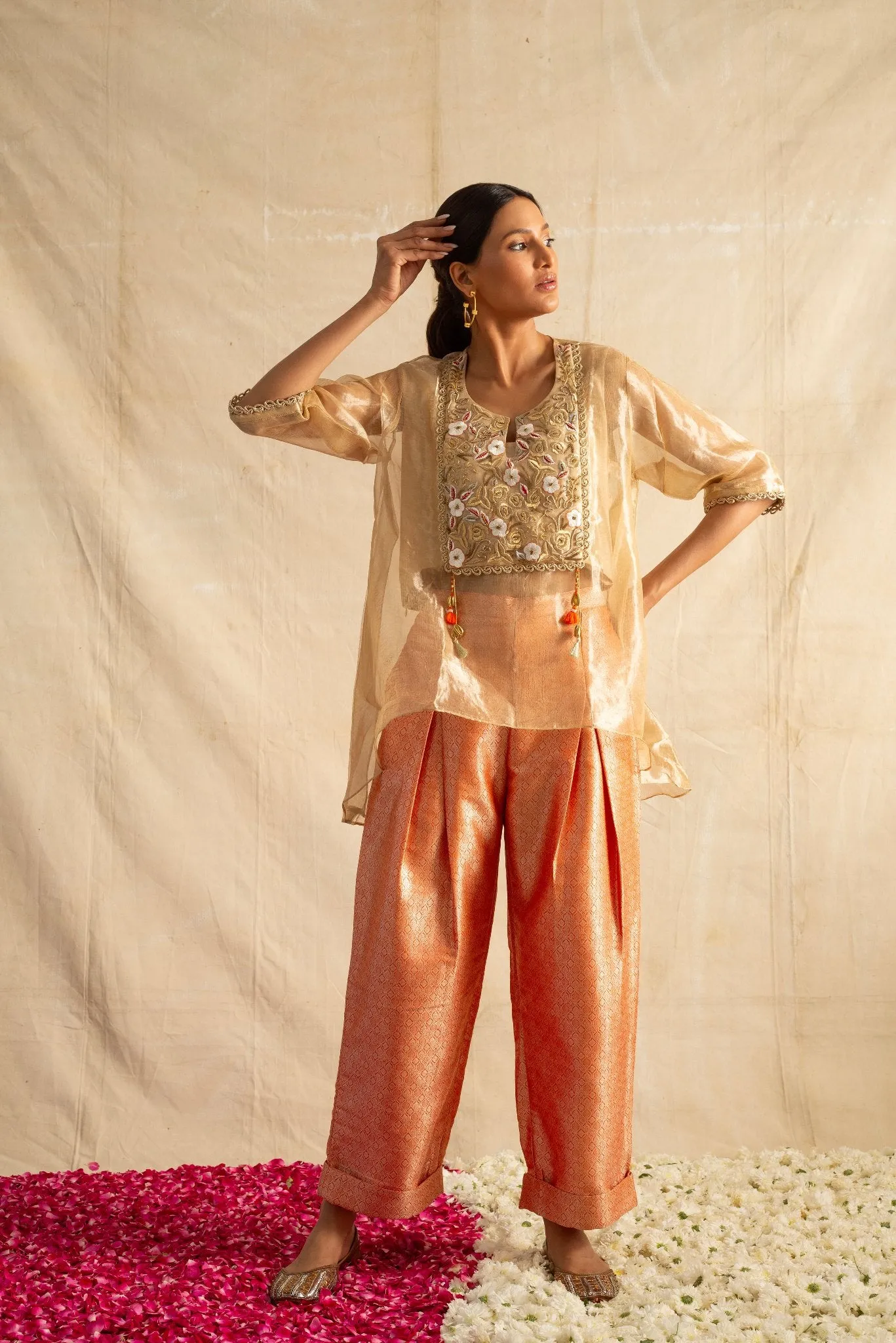 Lavanya Co-ord set in Orange