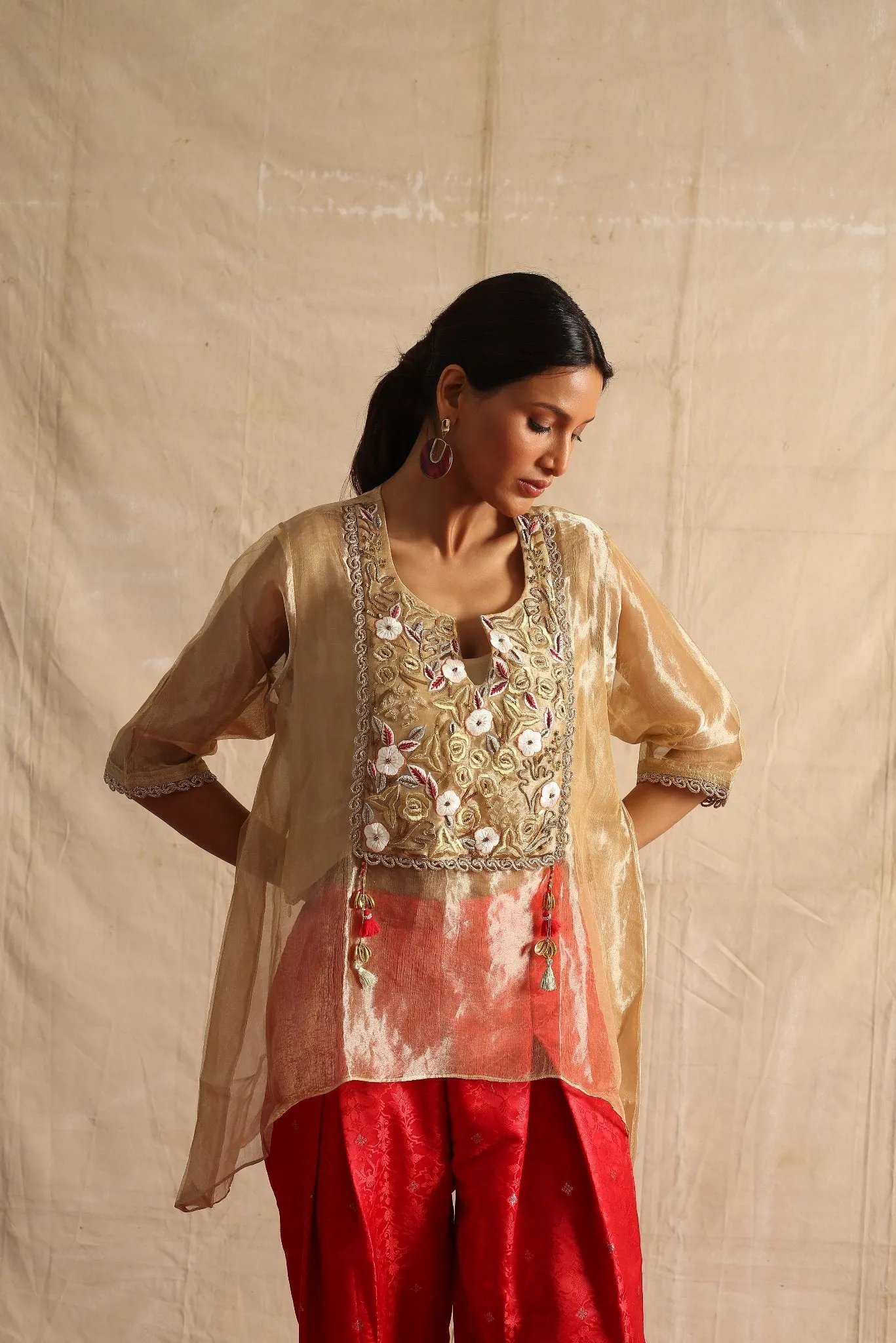 Lavanya Co-ord set in Red
