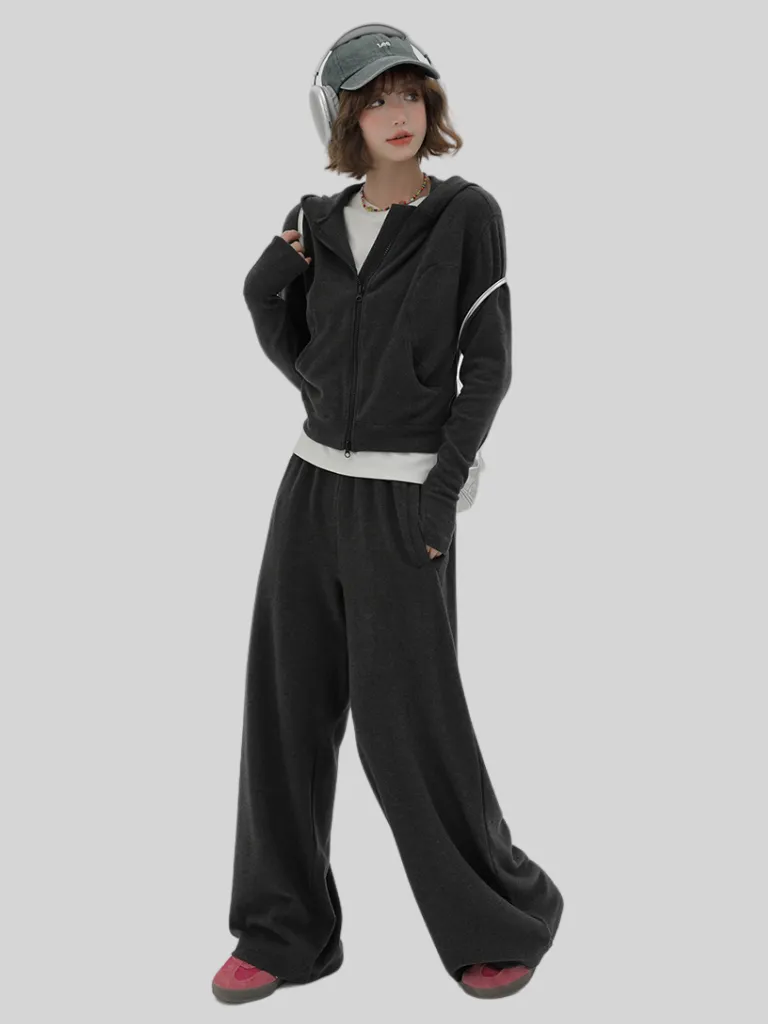 Lazy Sweatshirt Hoodie Jacket Pants Style Sport Casual Korean