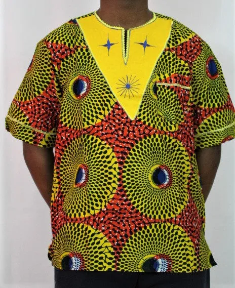 Men's African Wax Print Gyeromi - 'Asubura' - 2