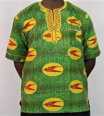 Men's African Wax Print Gyeromi - 'Sika Wo Ntaban'