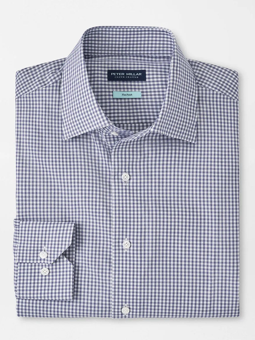 Peter Millar Renato Cotton Sport Shirt in Atlantic Blue