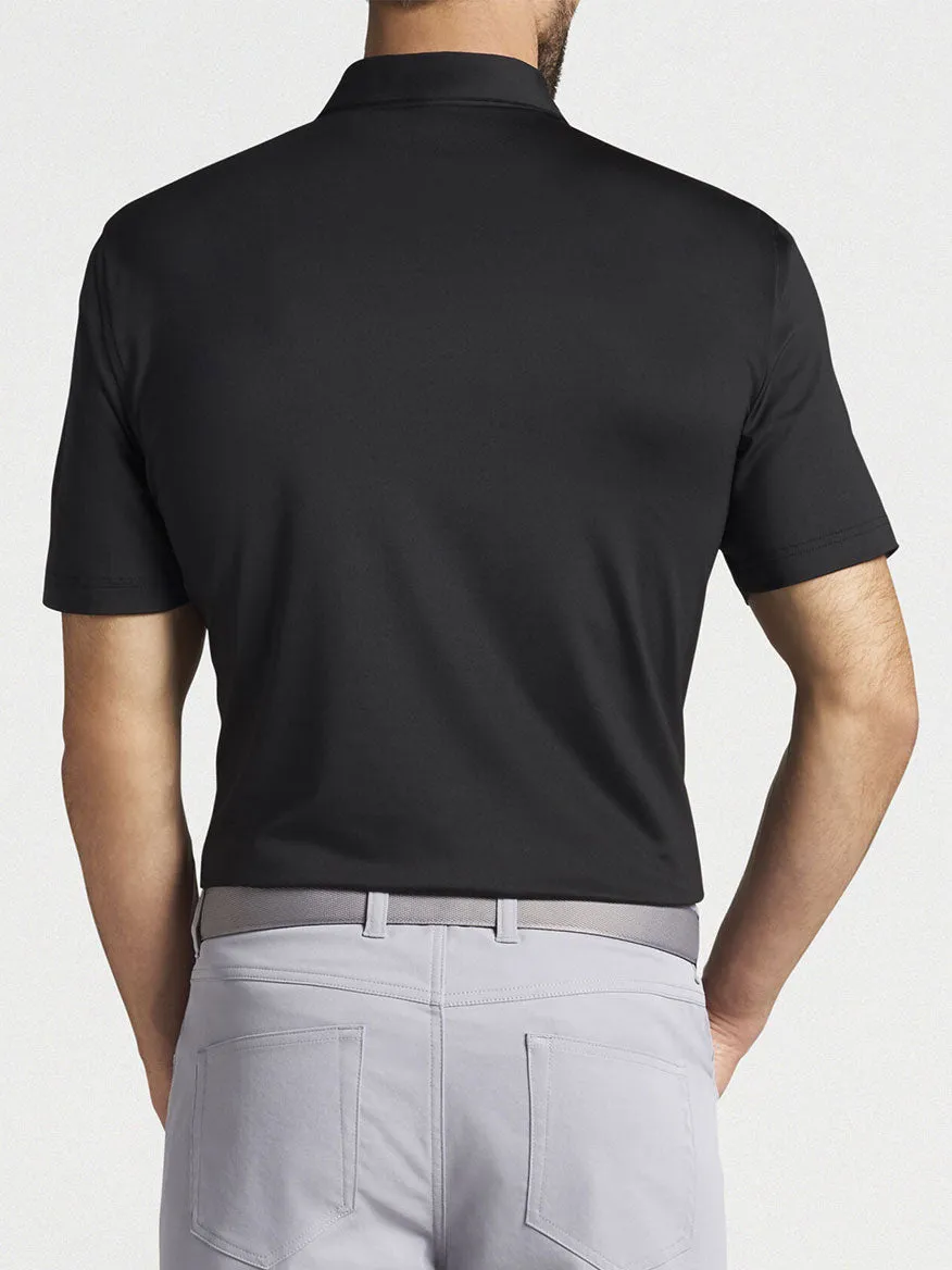 Peter Millar Solid Performance Jersey Polo in Black [Sean Self Collar]