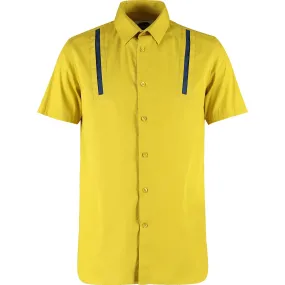 Shirt with Shoulder Strip - Yellow/Navy