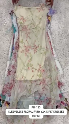 Sleeveless Floral Fairy Y2K Girly Dresses