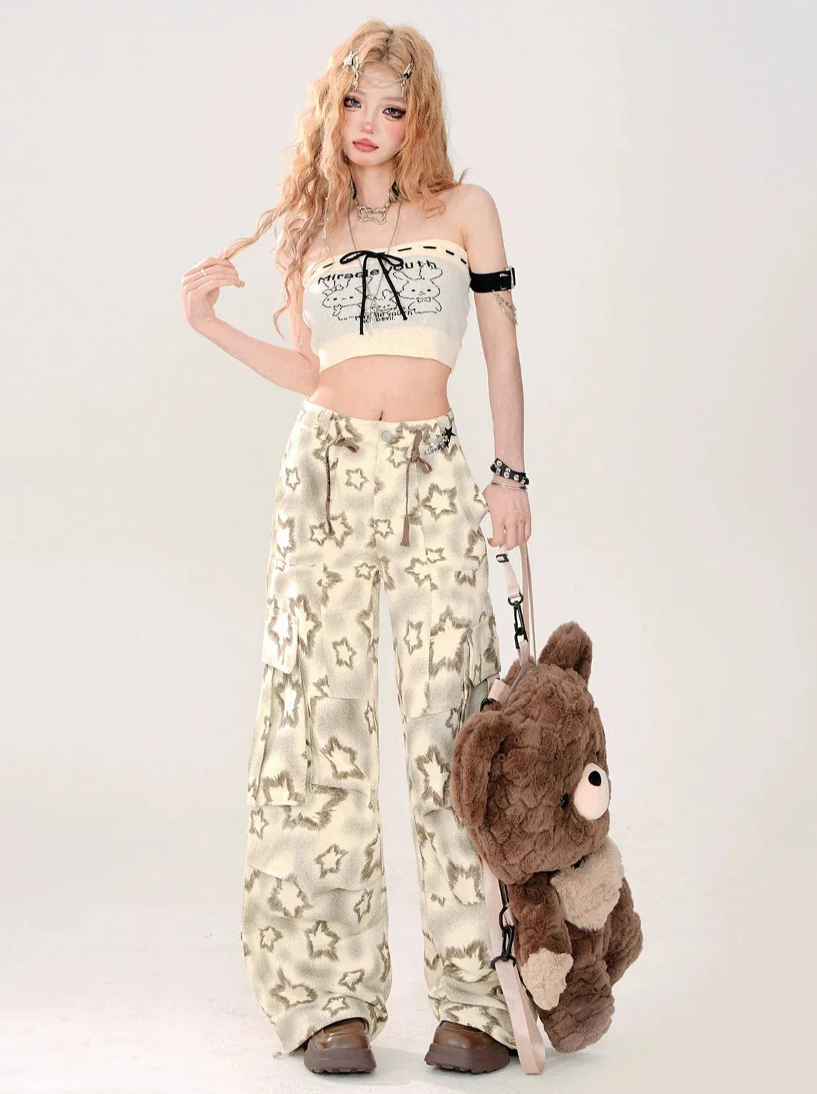 Star Loose Casual Wide Pants