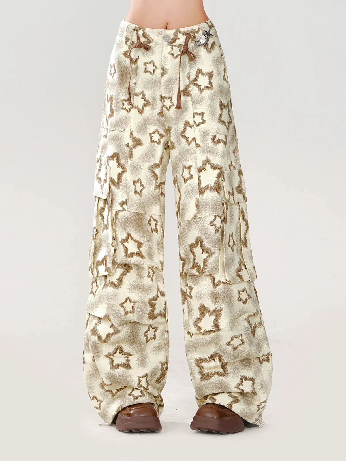 Star Loose Casual Wide Pants